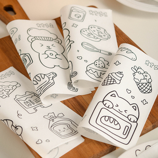 烘焙防油纸隔油垫纸切块蛋糕面包西点甜品提拉米苏18cm专用油纸