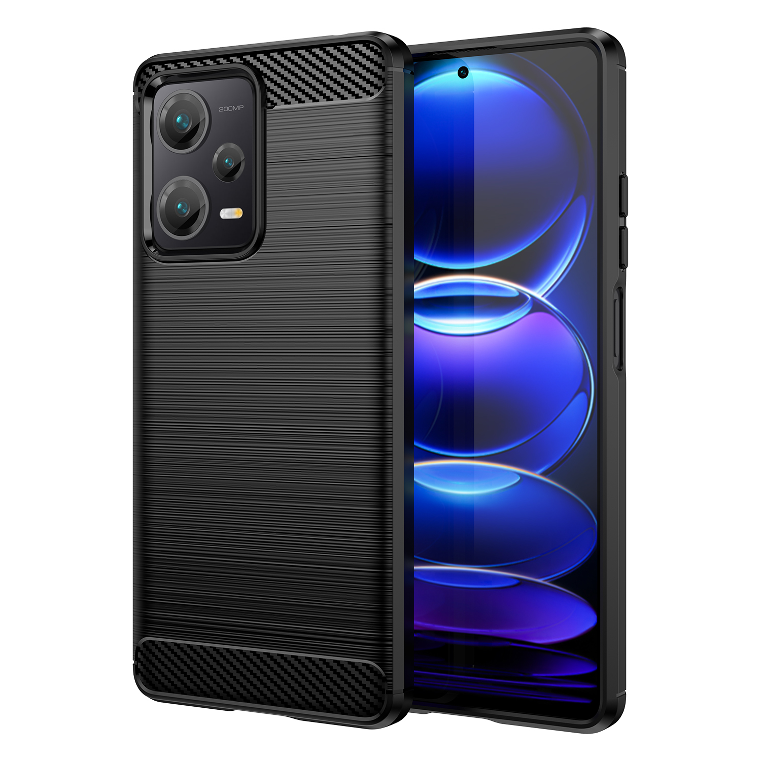 适用于高级感磨砂黑红米Note12Pro+手机壳拉丝工艺红米Note12ProPlus硅胶软壳男女款