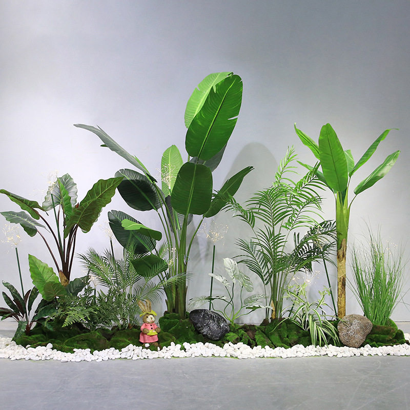 仿真椰子树假椰树盆栽热带植物室内外装饰仿真蒲葵树盆景设计造景