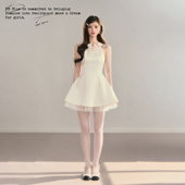 千金公主裙光泽缎面芭蕾风无袖 BBBLUE 玫瑰物语 生日裙年会轻礼服