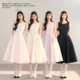 赫本千金风收腰无袖 蝴蝶结U领法式 礼服生日长裙 千金礼赞 BBBLUE