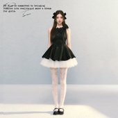 BLUE 黑曜秘境 法式 高级感圆领蝴蝶结无袖 连衣裙a字礼服短裙夏