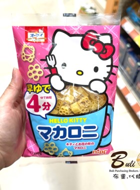 日本制粉Nippn Hello Kitty造型快熟通心粉120g