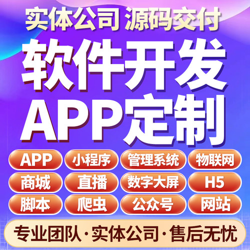 软件开发小程序定制计算机编程JAVAPHP代写源代码搭建APP游戏制作
