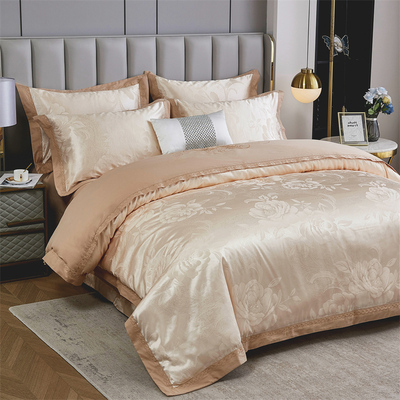 2025欧式全棉提花单被套绸面贡缎