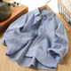 儿童百搭休闲长袖 春秋2026新款 上衣衬衣 男童棉麻衬衫 渺儿妈童品