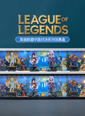 适用泡泡玛特LOL英雄联盟中路对决系列手办盲盒收纳场景展示盒