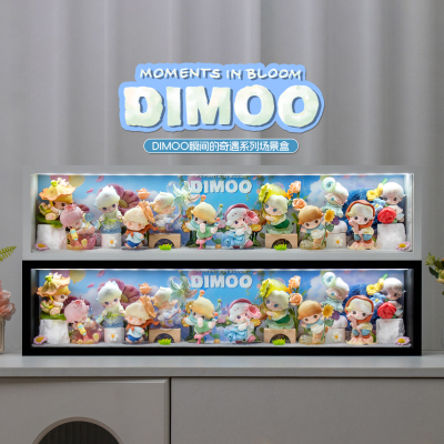 适用POPMART泡泡玛特DIMOO瞬间的奇遇系列手办盲盒收纳展示场景盒