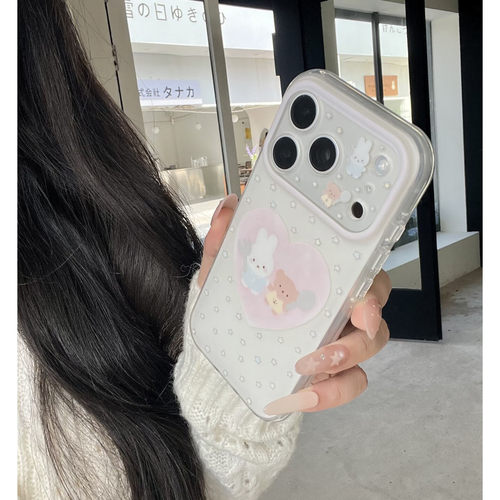 韩系米菲星星爱心苹果全包防摔壳