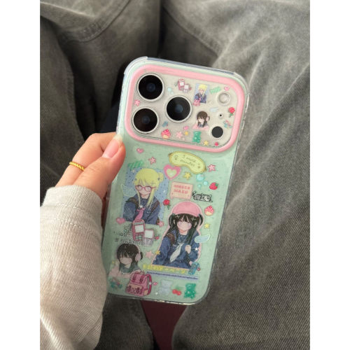 苹果韩系薄荷绿少女全包防摔软壳