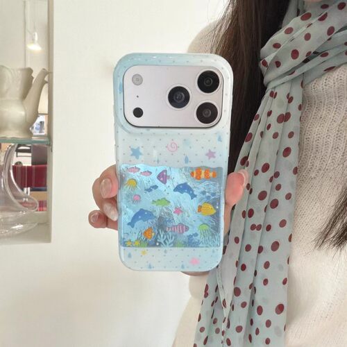 镭射海洋金鱼iPhone软壳全包防摔