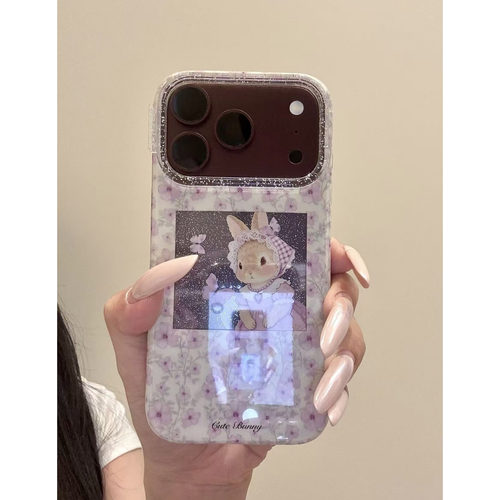 韩系碎花蝴蝶小兔苹果全包防摔壳