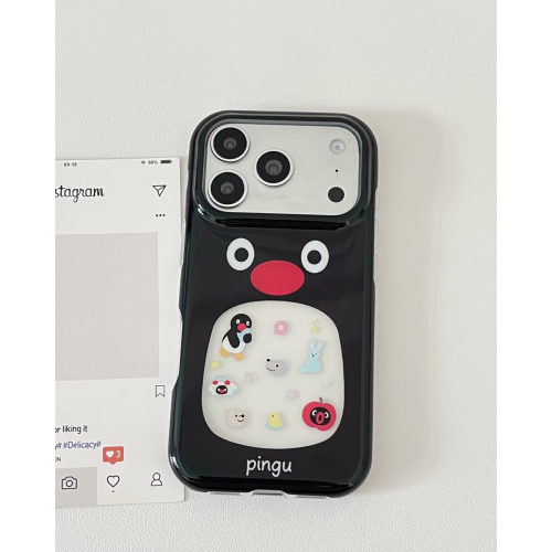 镂空企鹅可爱全包防摔iPhone软壳