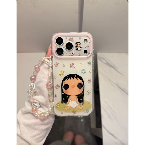 韩系涂鸦花朵iPhone全包防摔软壳