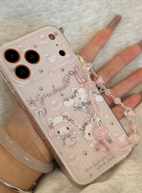 ins韩风鎏金卡通礼服KT猫适用苹果17promax手机壳iphone16pro新款15玉桂狗14双层13女17镜头全包防摔保护套pm