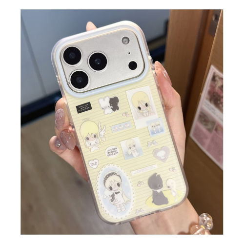 韩系ins金发少女全包防摔手机壳