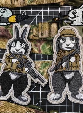 猫屎一号Cat Shit One刺绣魔术贴臂章个性创意士气徽章背包补丁贴