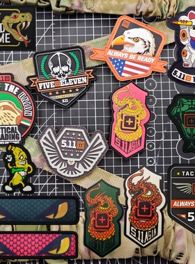 511动物系列PVC魔术贴章战术鹰隼臂章军迷士气章户外个性包贴徽章