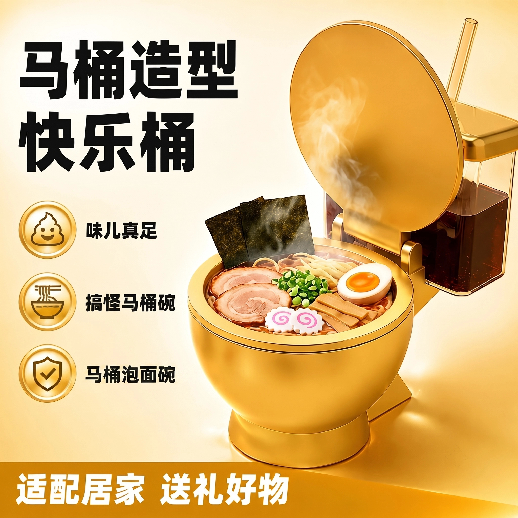 搞怪马桶泡面碗创意奇葩快乐桶整蛊生日礼物送男朋友闺蜜搞笑毕业