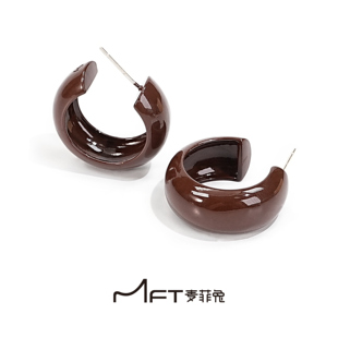 沐雨耳圈复古港风氛围感夸张C形耳环显脸小独特气质耳钉耳饰