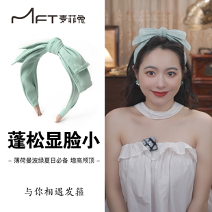 与你相遇发箍甜美在逃公主大蝴蝶结宽边发箍高颅顶显脸小发饰