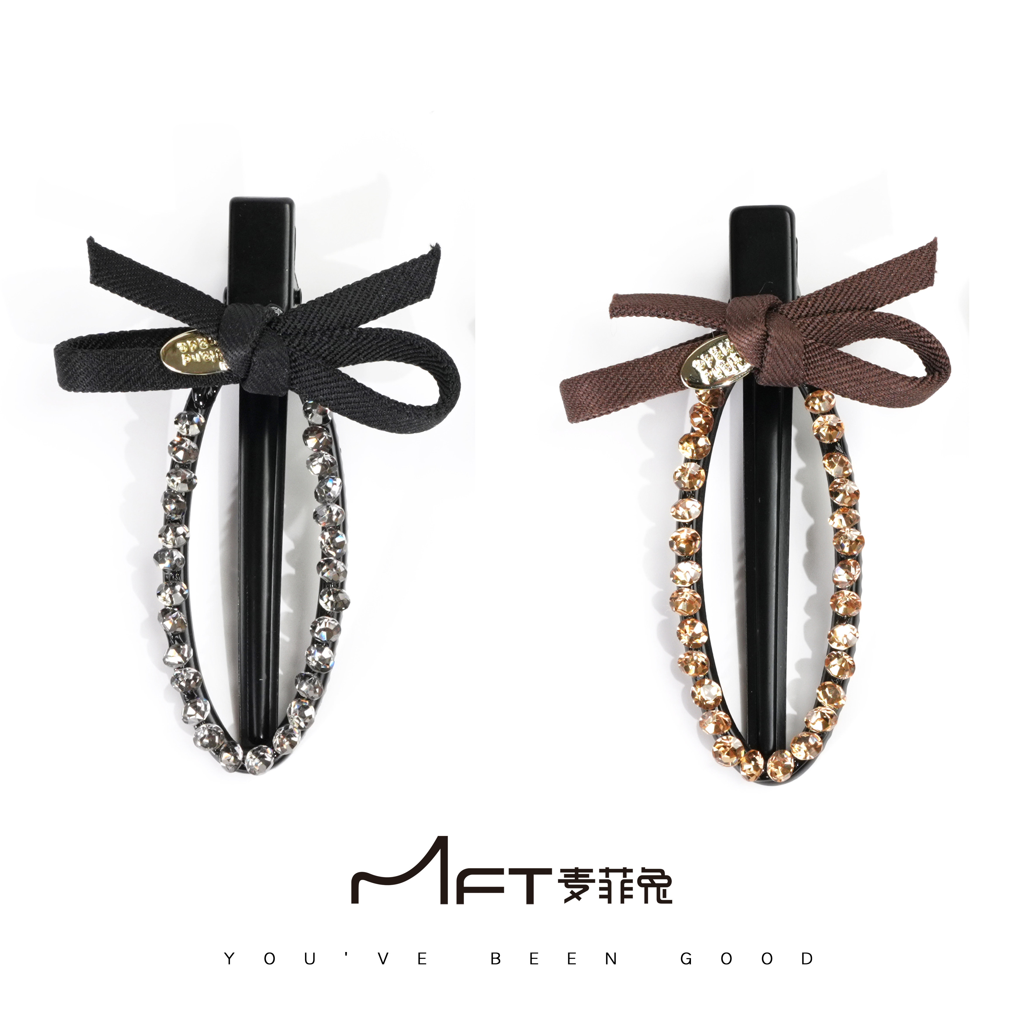 兰壹壹淑媛鸭嘴夹小香风蝴蝶结水钻发夹镂空刘海侧边夹韩国新款