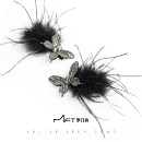 兰壹壹萤火虫鸭嘴夹轻盈灵动蝴蝶羽毛刘海夹2024新款 高级发夹发饰