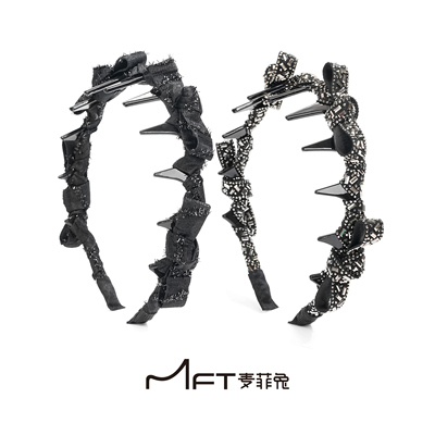 可可里发箍新款蝴蝶结带齿碎发洗脸头箍暮色高颅顶时尚王妃发箍