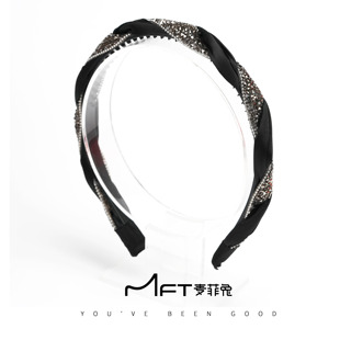 兰壹壹时光发箍复古麻花缠绕钻钻细发箍气质高颅顶头箍女发饰头饰