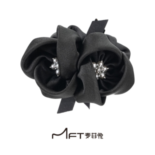 双花序曲丸子夹简约优雅气质懒人丸子头抓夹通勤百搭发夹发饰