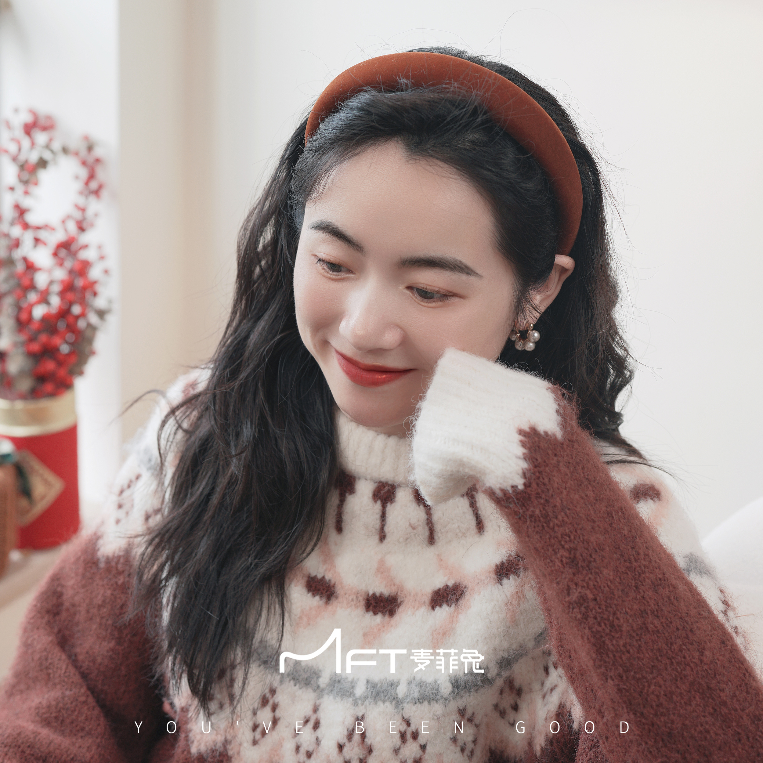 兰壹壹旺角发箍复古港风秋冬氛围丝绒发箍高颅顶时尚发饰头饰女