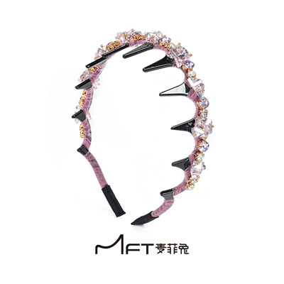 兰壹壹洛丽少女发箍重工满钻轻奢锯齿头箍高颅顶名媛气质百搭发饰