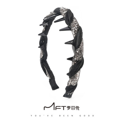 兰壹壹星铂尔发箍轻奢高级感缠绕高颅顶锯齿头箍通勤百搭发饰