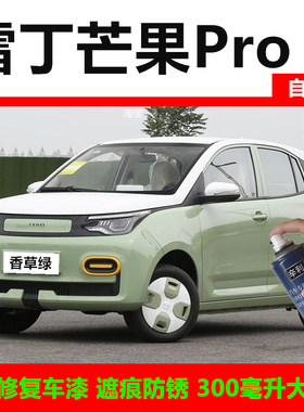 适用雷丁芒果Pro电动车专用香草绿色补漆笔刮痕防锈漆绿色自喷漆