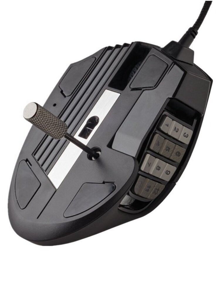 CORSAIR|CORSAIR SCIMITAR RGB 백라이트 게이밍 유선 마우스 12000 DPI 검정