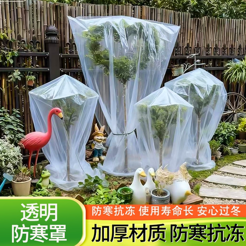 绿植物防冻保温袋防寒罩塑料膜花卉盆栽过冬保护罩树木防寒布透明