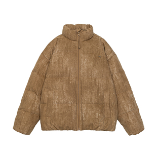 美式复古潮胖子肥佬立领面包羽绒服男加厚保暖加肥大码200斤外套