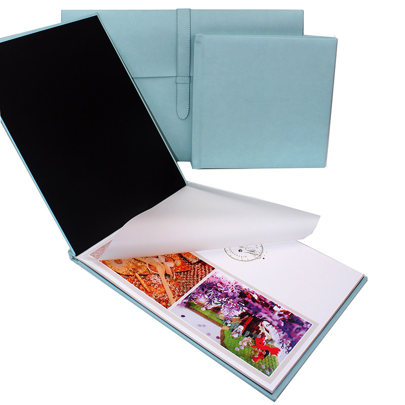 高端影楼婚纱照皮面相册定制软纸环保册定做包设计12寸18寸横版