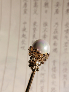 长簪加硬纯铜镀金簪子手工复古风汉服配饰旗袍盘发簪子头饰黛玉簪