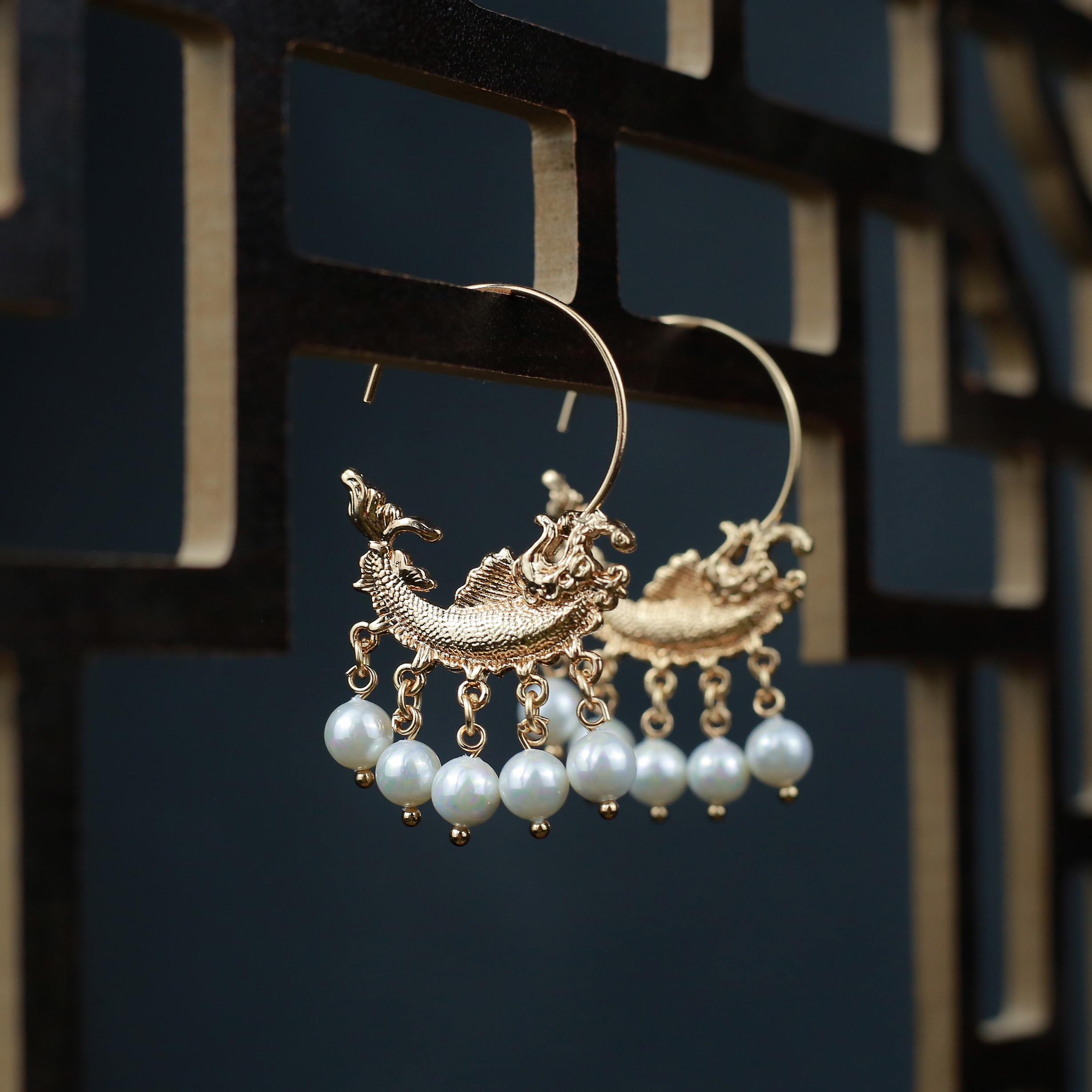 仿古复原耳环铜镀金古典气质包邮