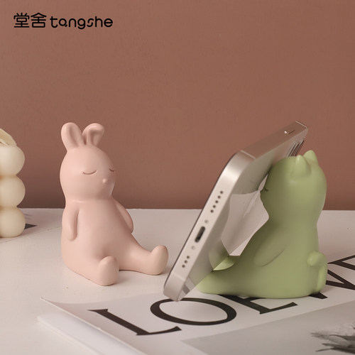 卡通动物手机支架小摆件
