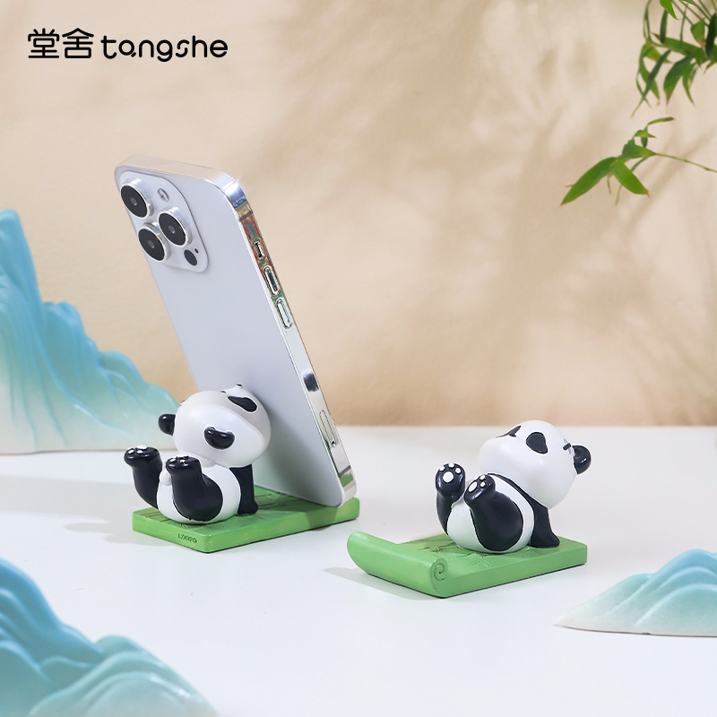 瑜伽淘小熊手机支架创意桌面摆件