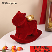 马上有钱马摆件马年生肖吉祥物春节客厅玄关装 饰新年乔迁高级礼物