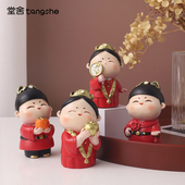 佳偶天成摆件新婚礼物送闺蜜创意唐小圆客厅卧室家居装 饰桌面摆设