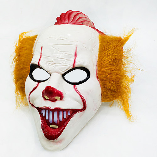 新款小丑回魂2Pennywise面具假发小丑面罩电影恐怖同款万圣节面具