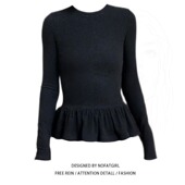 胖MM芭蕾风花边T恤女秋冬季 时尚 气质百搭长袖 大码 打底衫 绝美上衣