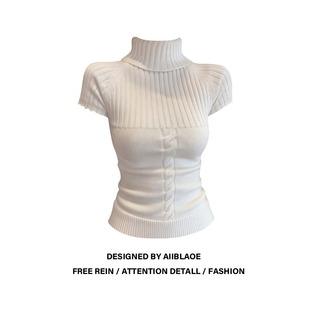 大码胖mm韩系设计扭花高领短袖上衣女秋冬修身气质内搭打底针织衫