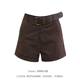 胖mm复古棕色中高腰休闲短裤 女夏季 新款 大码 小个子通勤显瘦直筒裤
