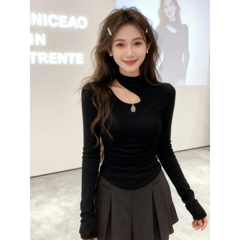 大码胖mm镂空长袖T恤女内搭加绒磨毛打底衫2025秋冬新款修身上衣,女装/女士精品,大码内搭,淘宝优惠券,粉丝福利购,淘宝优惠卷