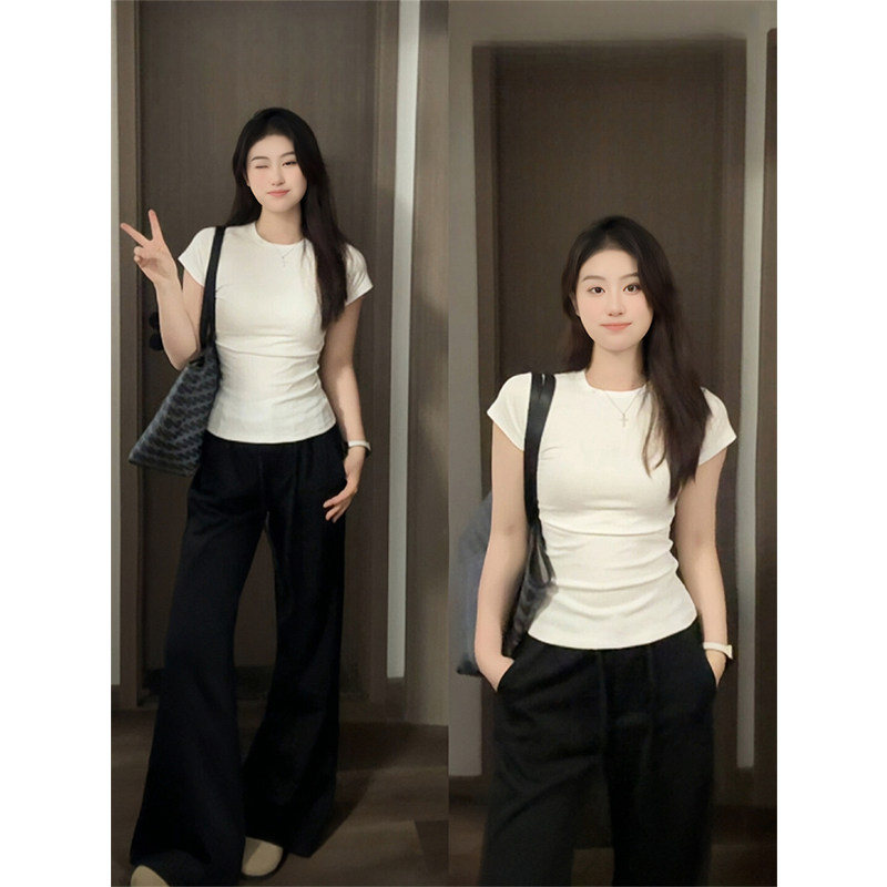 大码胖mm设计感白色短袖T恤女春夏新款圆领显瘦内搭打底衫上衣ins,女装/女士精品,大码内搭,淘宝优惠券,粉丝福利购,淘宝优惠卷